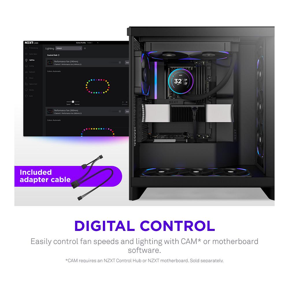 Ftohës për Kasë NZXT F140X, 140mm - Zezë - 11