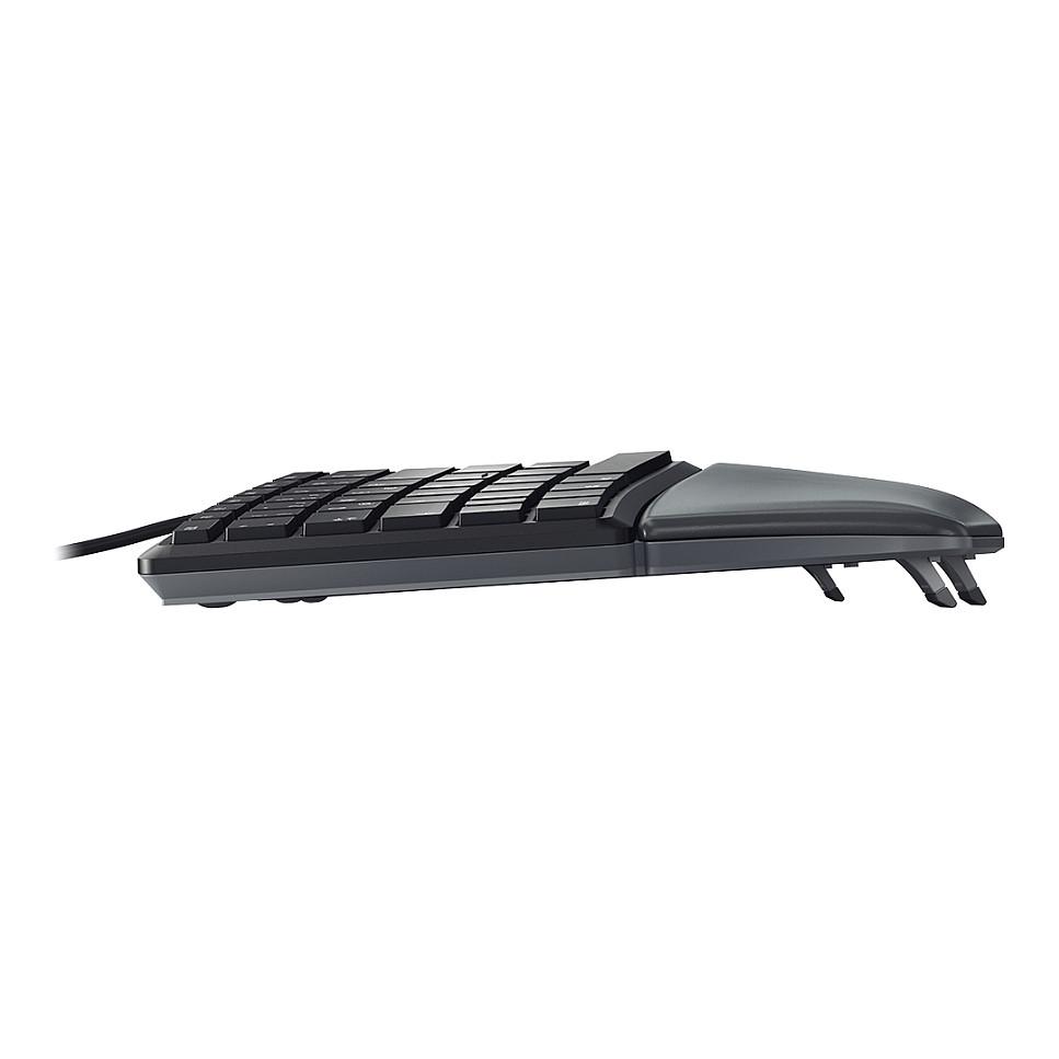 Tastierë me kabllo Cherry KC 4500 ERGO, QWERTZ (DE), Ergonomike, Full-Size, USB-A, Mbështetëse për Pëllëmbë – Zezë - 13