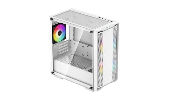 Kasë DeepCool CC360 ARGB / Micro-ATX / M-ATX-Mini-ITX / 3x120mm ARGB / Mesh / Xham i Temperuar - Bardhë - 3