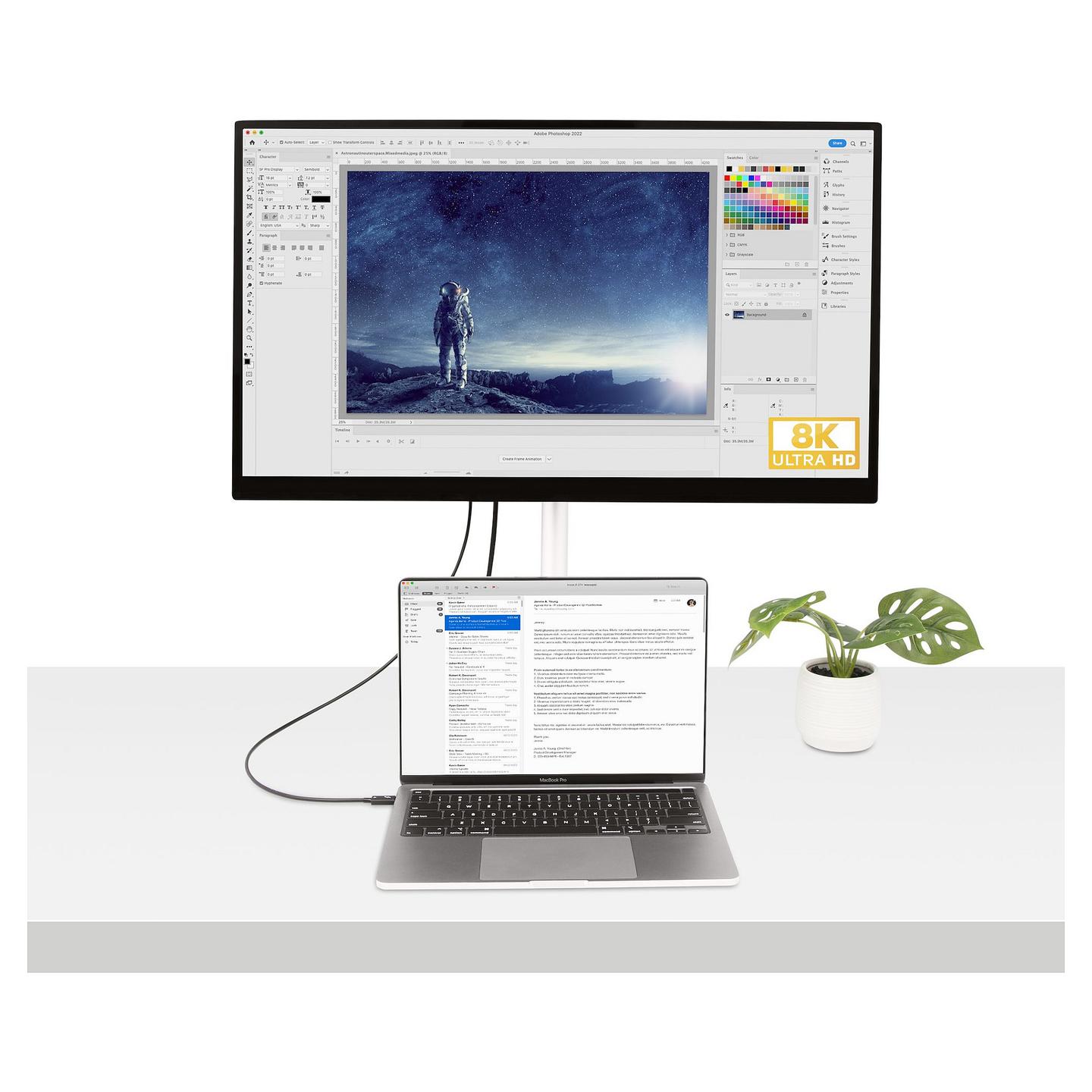 Kabllo USB StarTech.com TBLT4MM1M / USB-C në USB-C / Thunderbolt 4 / 40Gbps / 100W / 1m - Zezë - 5