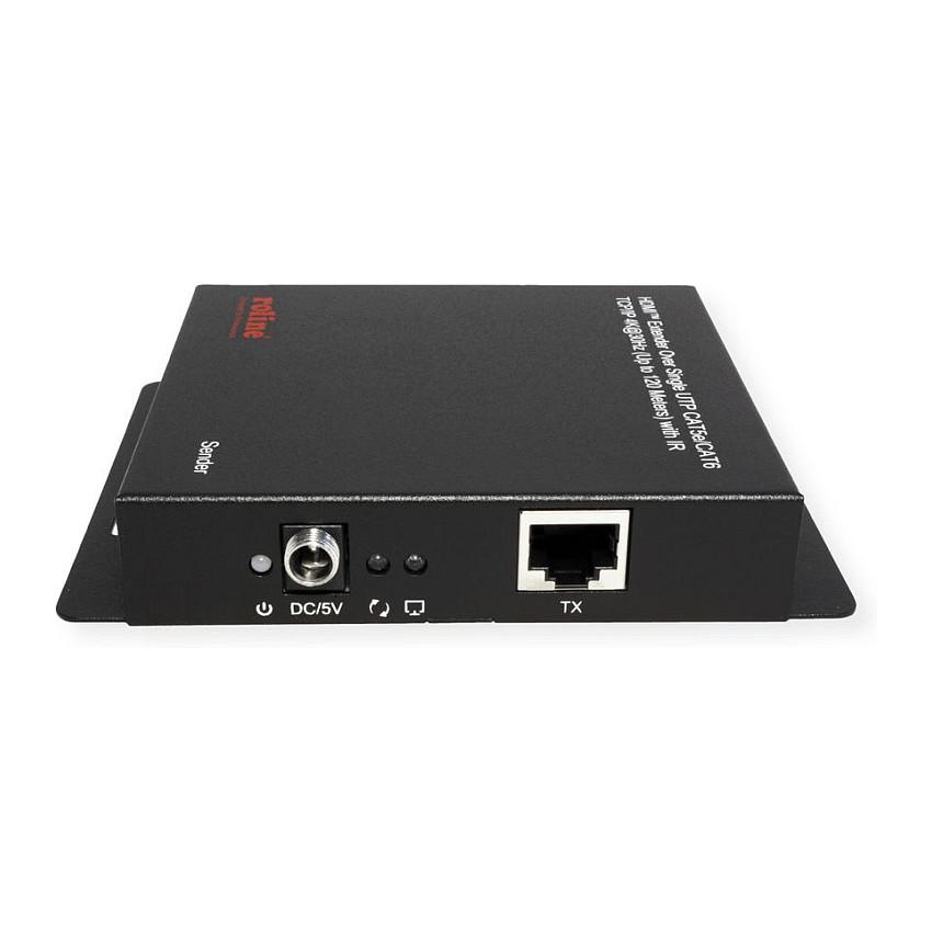 Extender ROLINE 14.01.3642, HDMI over IP, 4K UHD 30Hz, 120m, HDMI In+HDMI Out+RJ45+IR - Zezë - 3