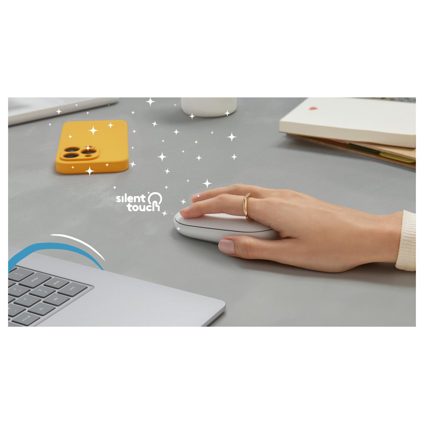 Maus pa kabllo Logitech Pebble 2 M350s / Bluetooth 5.2 / 400-4000 DPI / 3 butona - Bardhë - 18