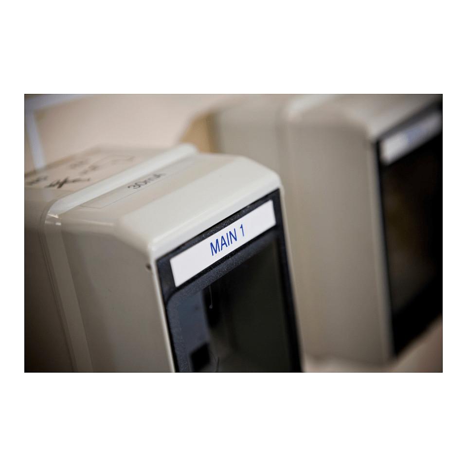 Shirit për Printer Brother TZe-233 / 12 mm × 8 m - Blu mbi Bardhë - 3