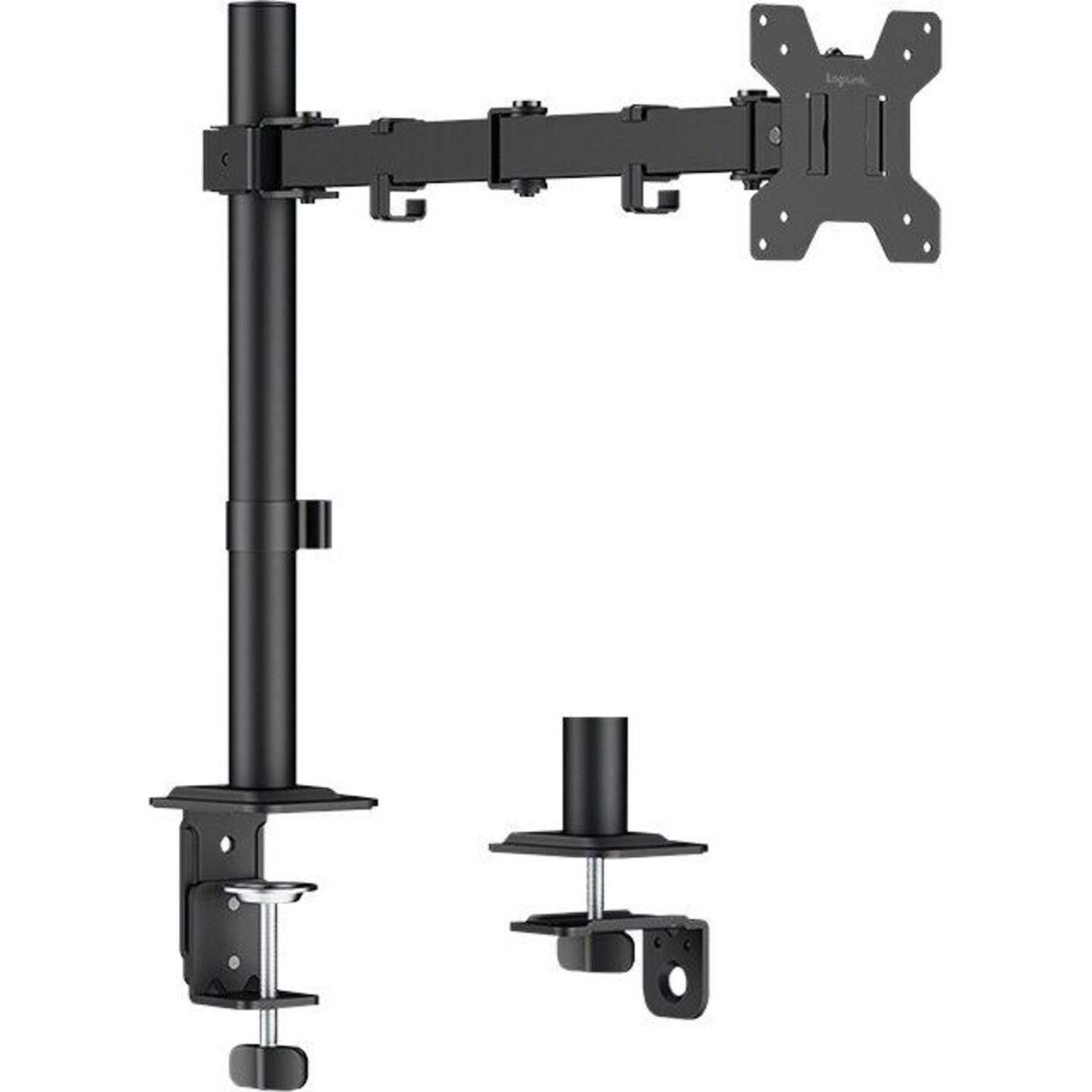 Mbajtëse për Monitor LogiLink BP0215 / 1 Monitor / 17–32" / deri 10kg / VESA 75x75 & 100x100 / Rotacion 360° - Zezë