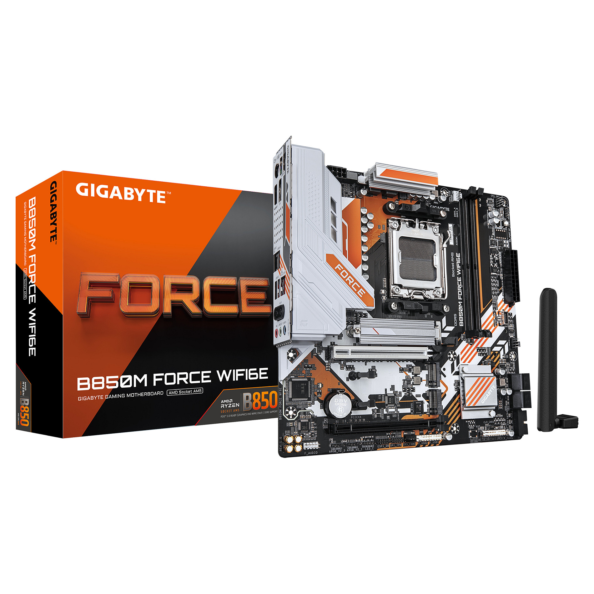Pllakë Amë GIGABYTE B850M FORCE WIFI6E / AMD AM5 / B850 / DDR5 / Micro ATX / Wi-Fi 6E / 2.5GbE LAN
