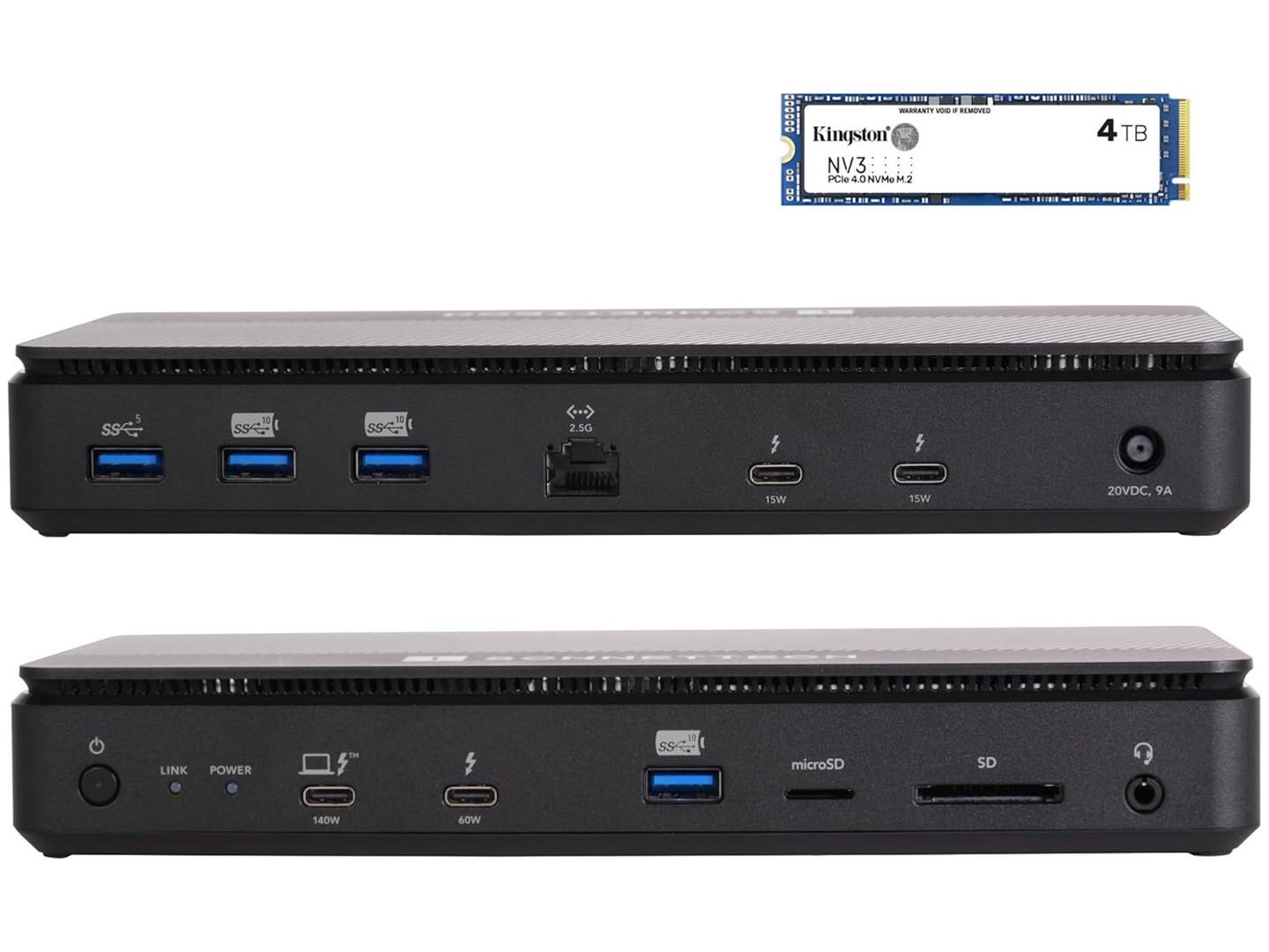 Docking Station Sonnet Echo 13 / 4x Thunderbolt 5 / 4x USB-A / 4TB SSD / SD+microSD / 2.5GbE – Zezë - 2