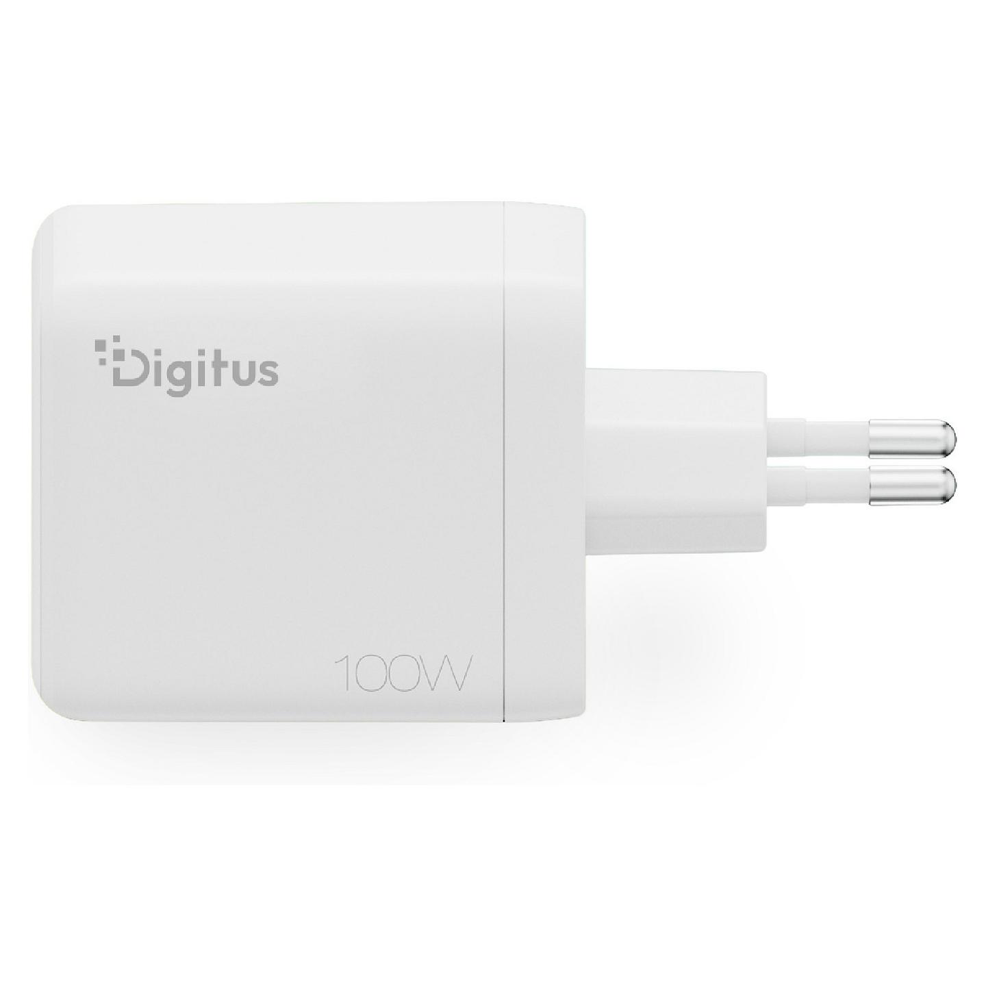 Adapter Digitus DA-10304 / 100W / GaN / 2x USB-C + 1x USB-A / Fast Charging - Bardhë - 2