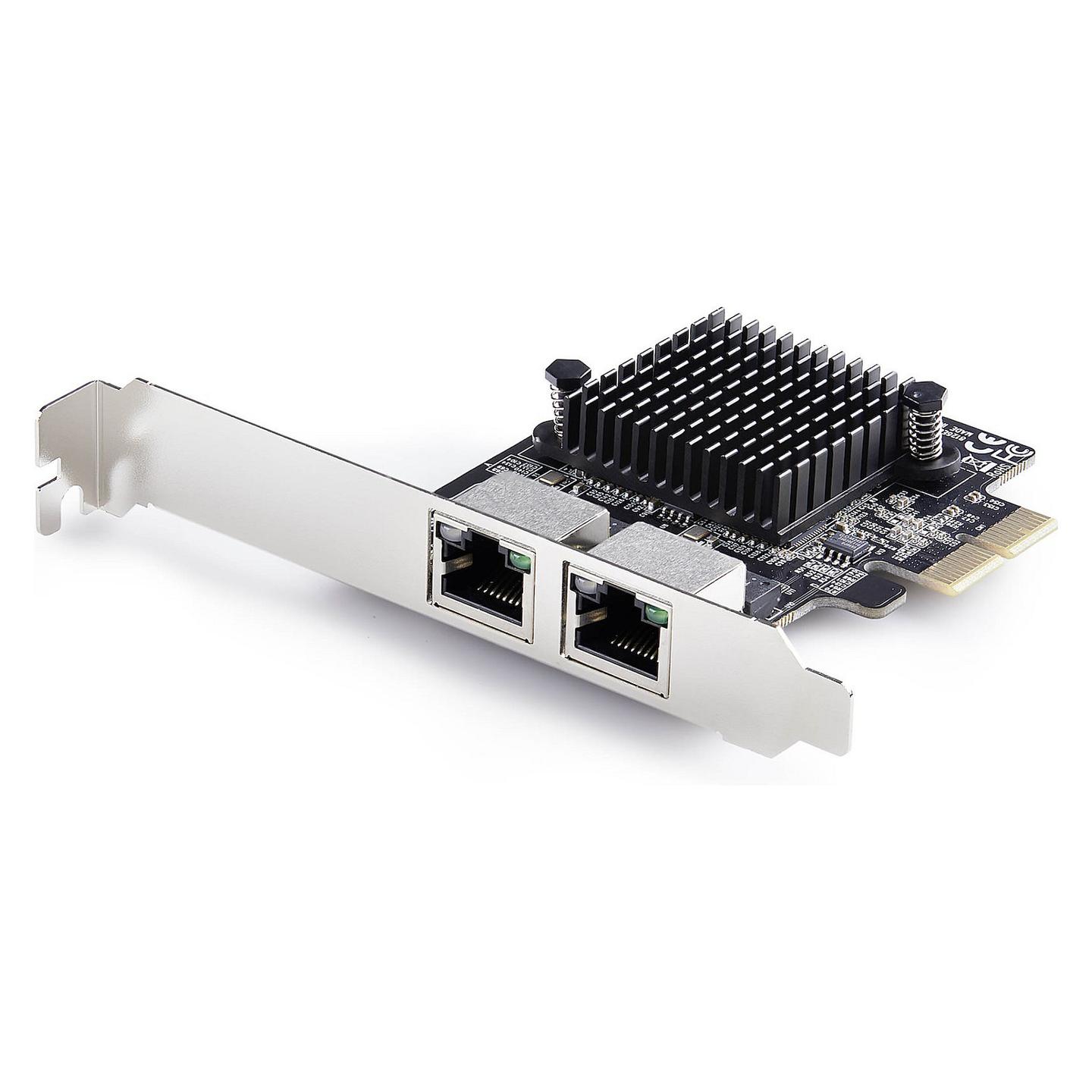 Karta të Rrjetit StarTech.com PR25GR-NETWORK-CARD, PCI Express 3.0 x2, 2x 5 Gigabit LAN RJ45, 10/100/1000/2500/5000Mbps, Realtek RTL8126, Low Profile + Full Height