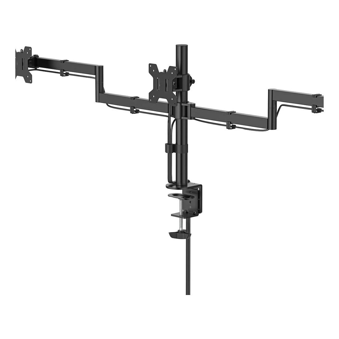Mbajtëse për Monitor Hama 00220899 / 3 Monitorë / 13–27" / deri 7kg për Monitor / VESA 75x75 & 100x100 / Rotacion 360° - Zezë - 7