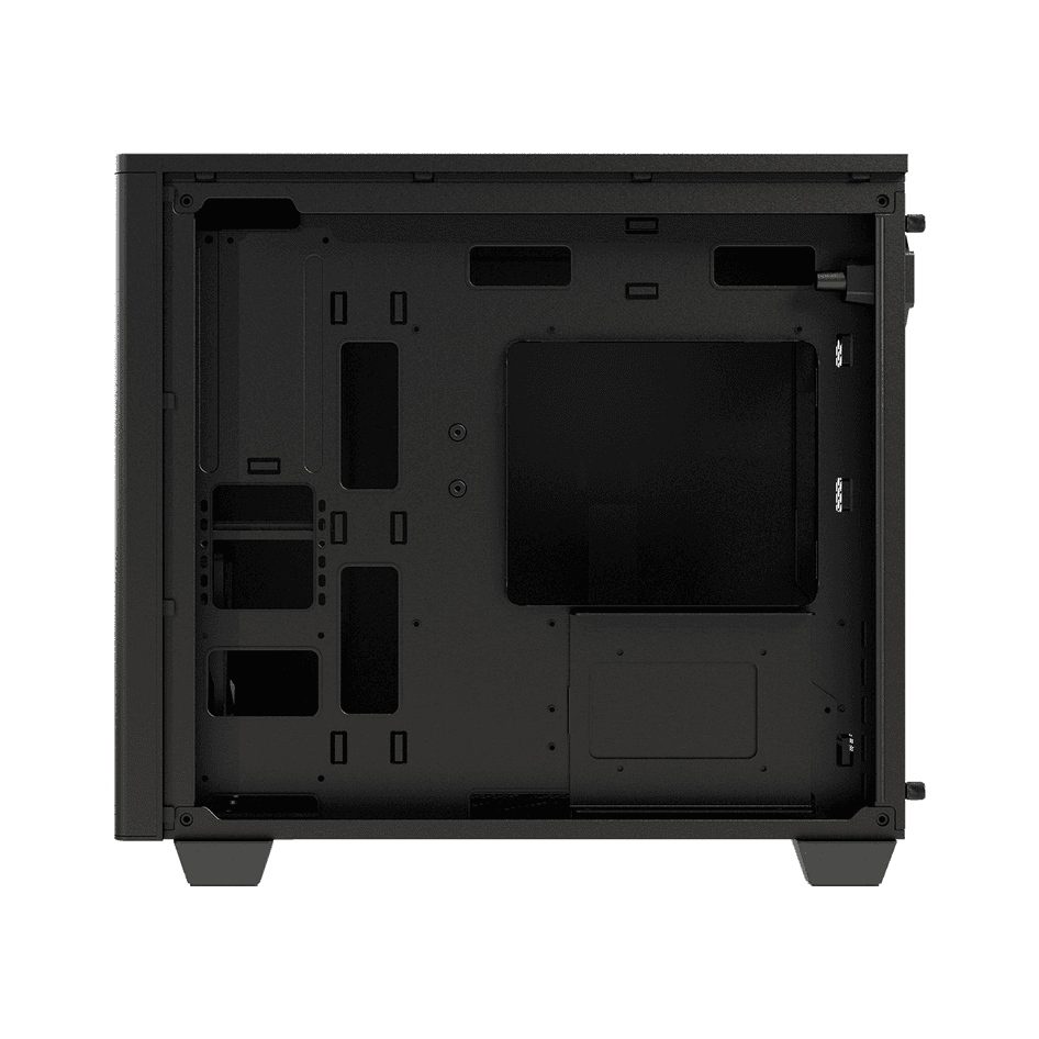 Kasë FSP CST360 B / Micro-ATX Mini-Tower / 2x120mm (1×Para + 1×Prapa) / USB 3.0 + Type-C / Xham i Temperuar + Panel Mesh – Zezë - 3