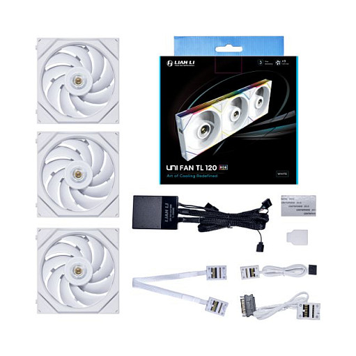 Ftohës për Kasë Lian Li UNI FAN TL / 120mm / 200-2600 RPM / ARGB / PWM / 3-Pack – Zezë