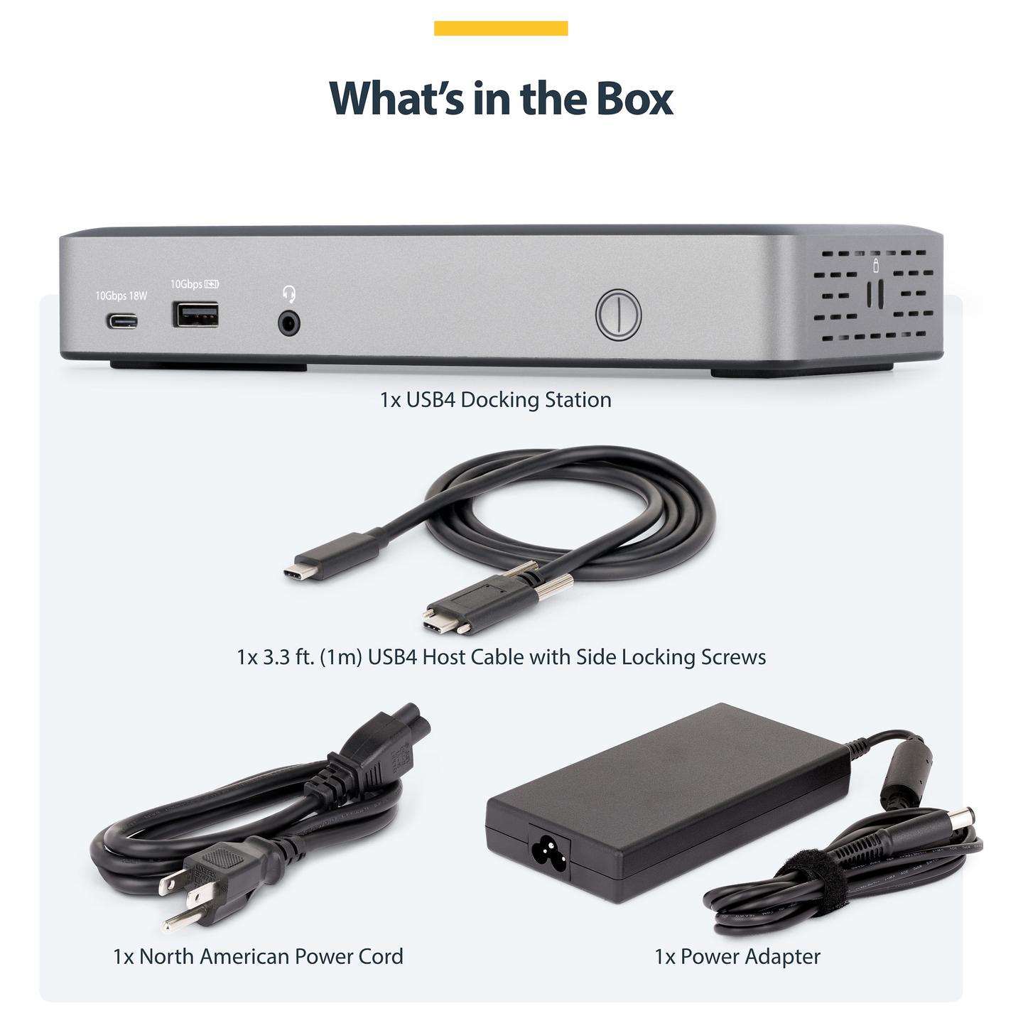 Docking Station StarTech.com 150UE-USB4DOCKTRIPLE, USB4 40Gbps, 3× HDMI/DisplayPort, 4× USB-A, 2× USB-C, 2.5GbE, PD 100W - Hiri - 16