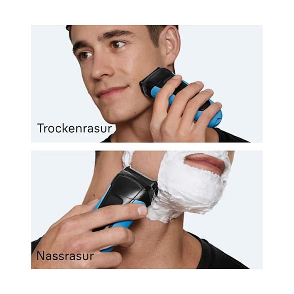 Makinë e rrojës Braun Series 3 310s / 3-Flex / 2 SensoFoil / Wet & Dry / 30 Min / Quick Charge 5 Min – Blu/Zezë - 4