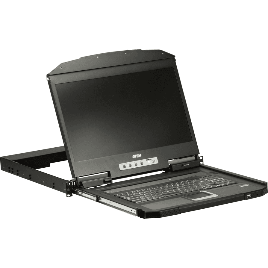 KVM Switch ATEN CL3700NW, ekran LCD 18.5", Full HD 1920 × 1080, HDMI, USB, Rack 1U - Zezë - 2