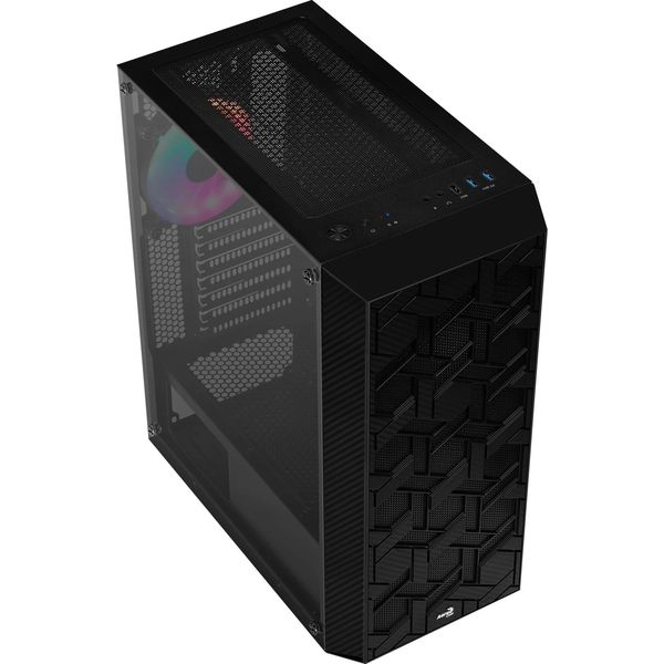 Kasë PC Aerocool Hive-G / Midi Tower / ATX / 1x 120mm FRGB Fan / Tempered Glass - Zezë