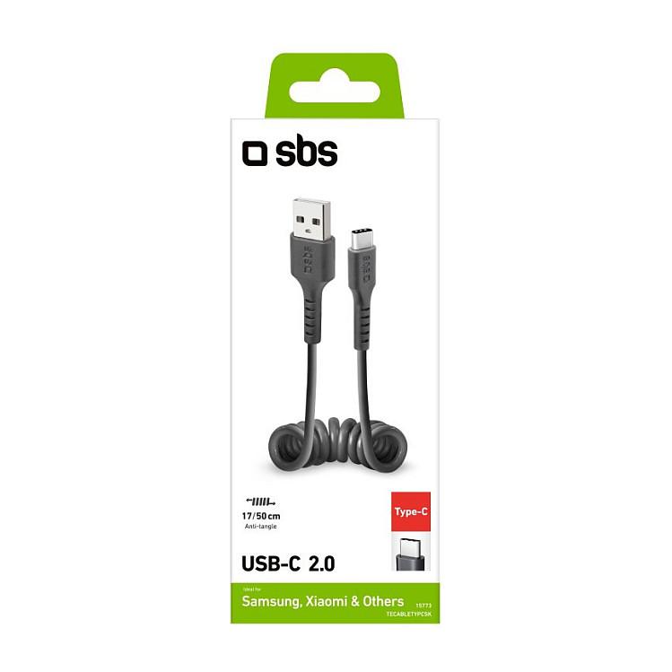 Kabllo USB SBS TECABLETYPCSK / USB-A në USB-C / USB 2.0 / 0.5m – Zezë - 3