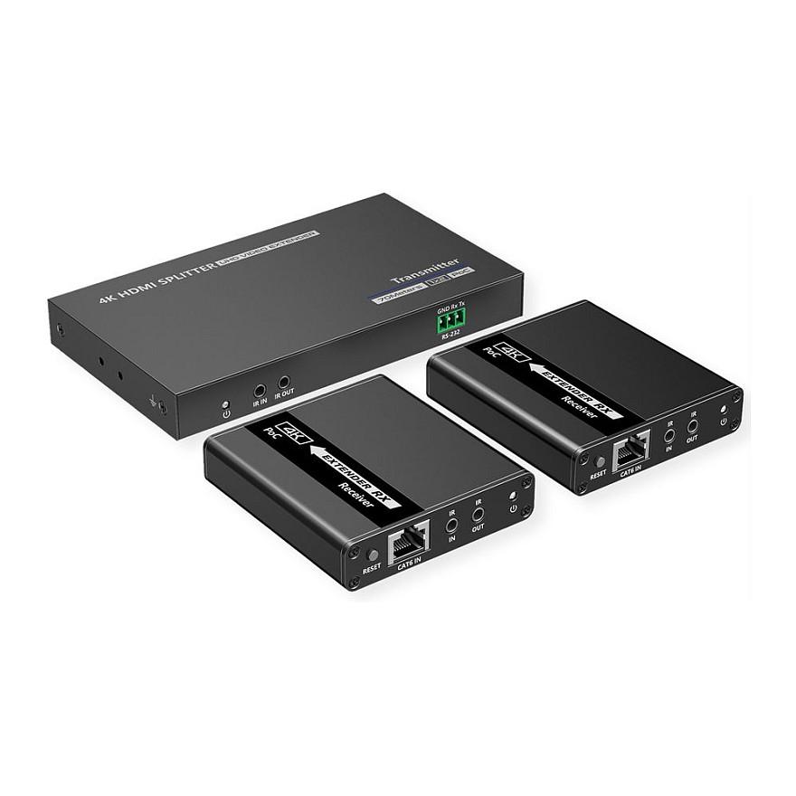 Splitter HDMI VALUE 14.99.3464 me Extender, 1 Hyrje, 3 Dalje, deri në 40 m – Zezë - 3