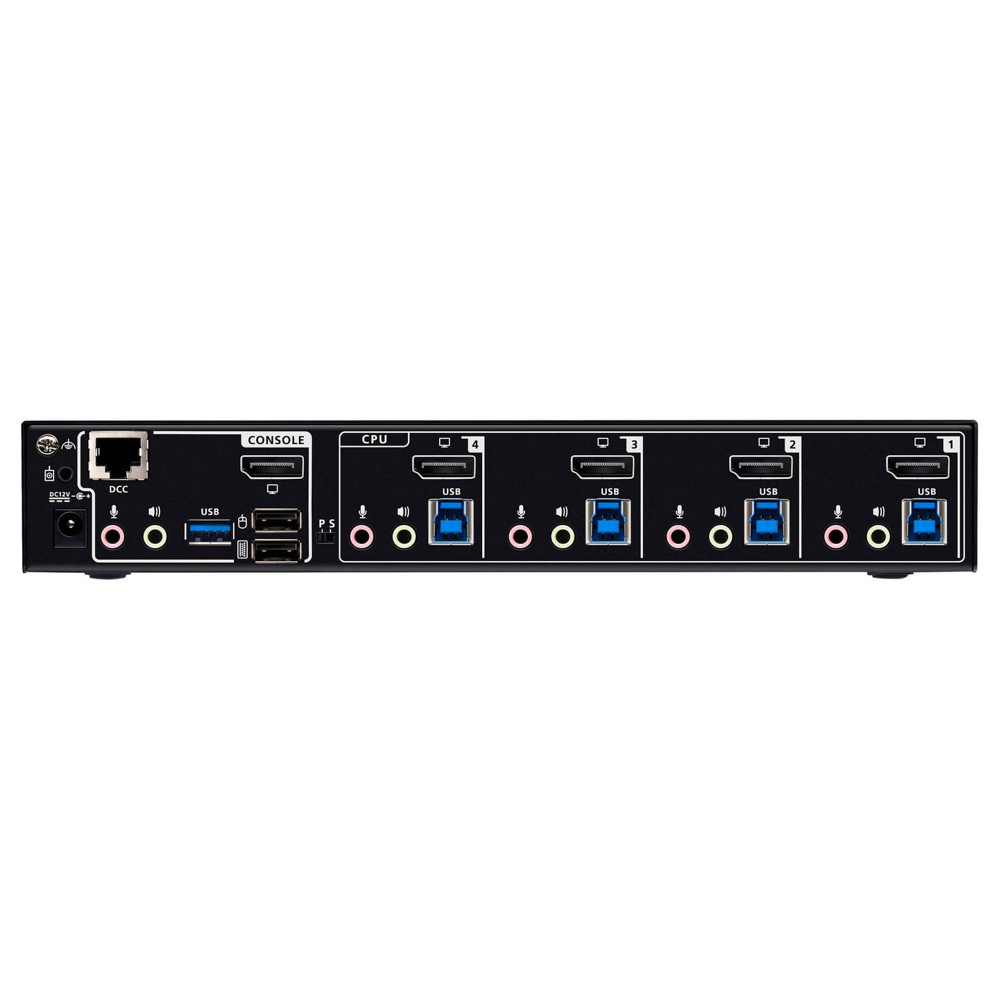 KVM Switch ATEN CS1924A-AT-G, 4 porta, DisplayPort 1.4, USB 3.0, 8K 60Hz - Zezë - 3