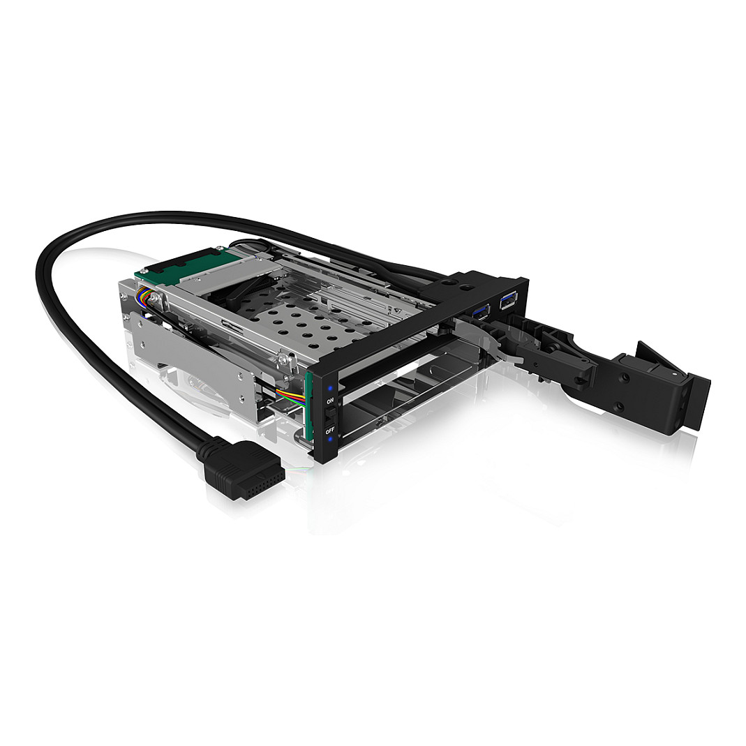 Aksesor për Disqe ICY BOX IB-174SSK-U / 5.25" / SATA - Zezë - 3