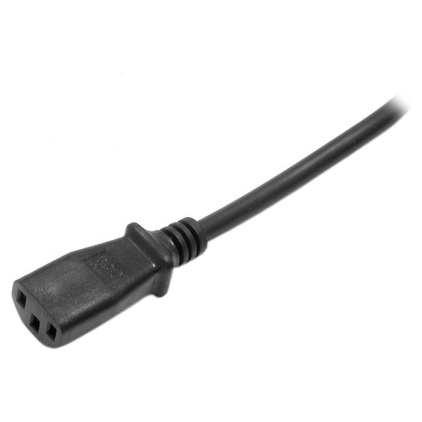 Kabllo për Furnizim me Energji StarTech.com PXT101EUR / CEE7/7 - C13 / 18 AWG / 250 V / 10 A / 1.8 m - Zezë - 3