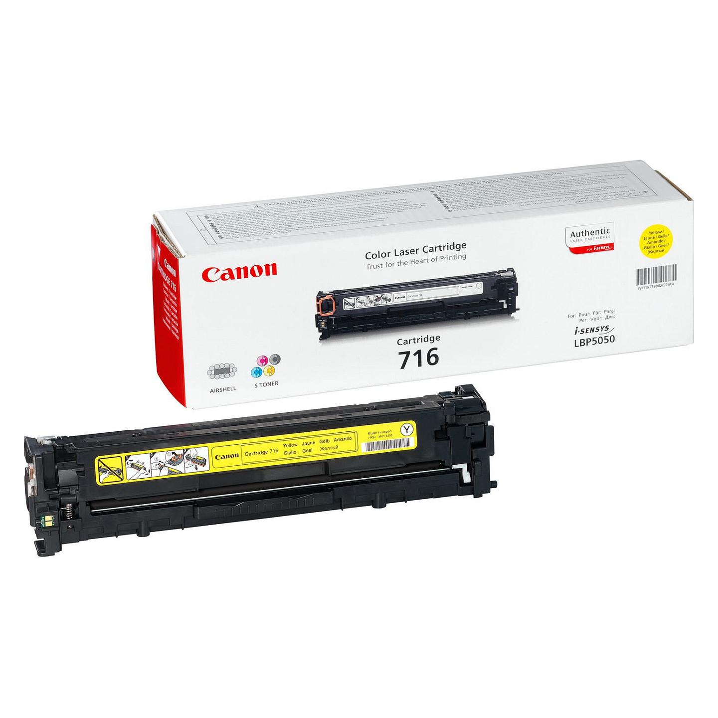 Toner Canon 716Y, 1,500 faqe - Verdhë