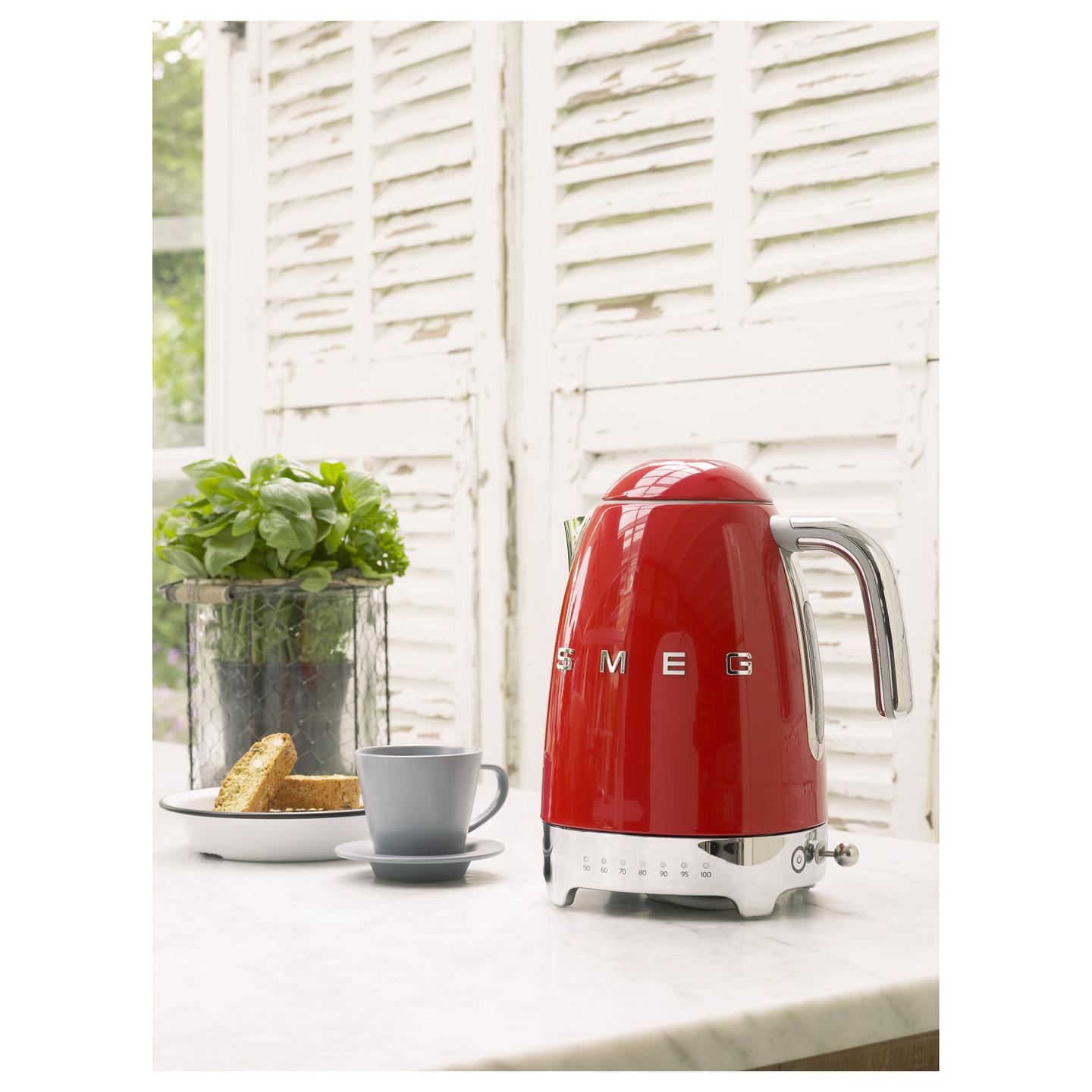 Çajnik Elektrik Smeg KLF04RDEU, 1.7L, 2400W, Temperaturë e Rregullueshme, 360° – Kuqe - 5