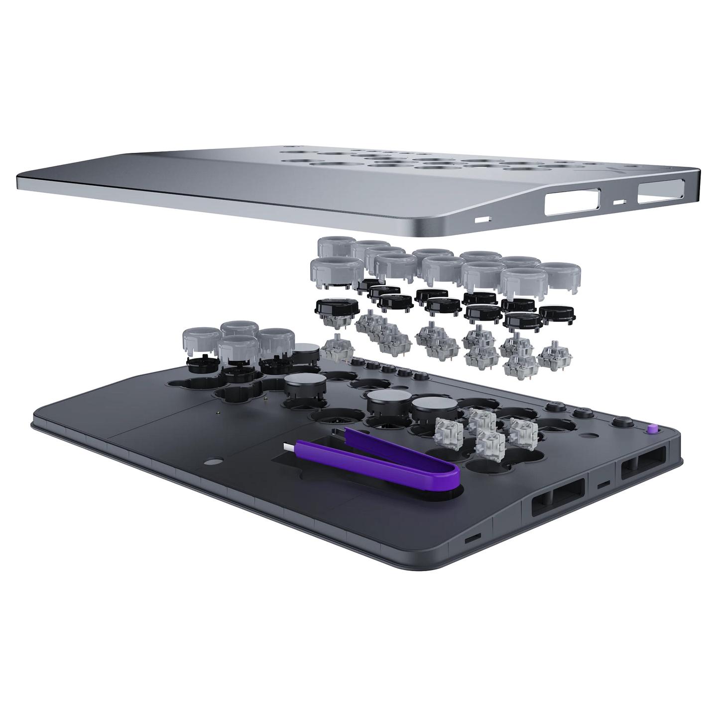 Kontroller për Xbox Turtle Beach Victrix Pro KO Fight Stick / Leverless / Wired / USB-C / 16 Butona / Cherry MX Speed Silver / Xbox Series X/S, Xbox One, PC – Gri - 9