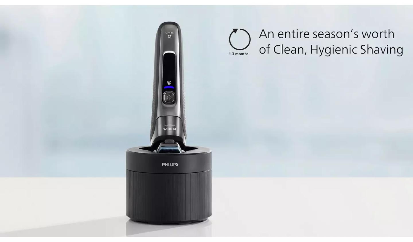 Lëng pastrues për rroje elektrike Philips Quick Clean Pod CC13/50 / 160 ml / Pa Alkool / 3 Copë - Blu/Zezë - 2