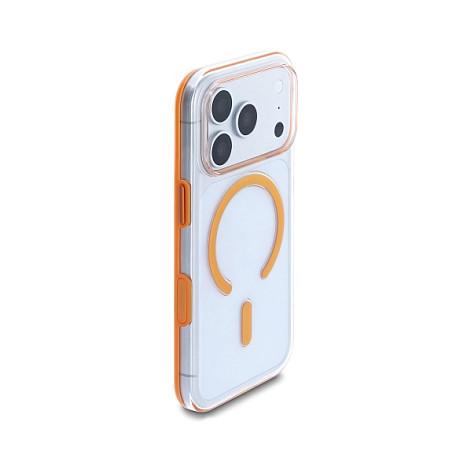 Aksesorë për telefon Delock 81642 / Case / MagSafe / TPU & PC / iPhone 17 Pro - Transparent/Portokalli - 3