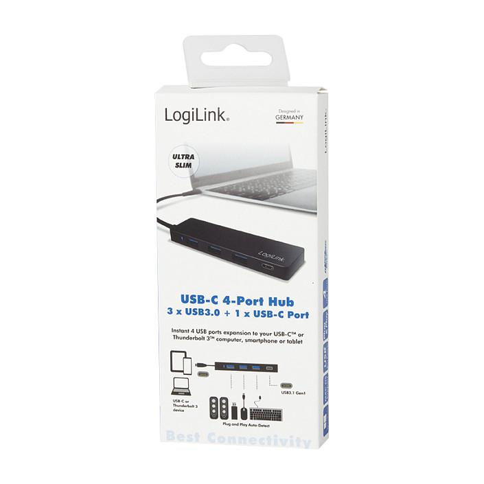 Splitter USB LogiLink UA0311 / USB-C / 3x USB-A + 1x USB-C / USB 3.2 Gen 1 / 5 Gbit/s / DC-In - Zezë - 4