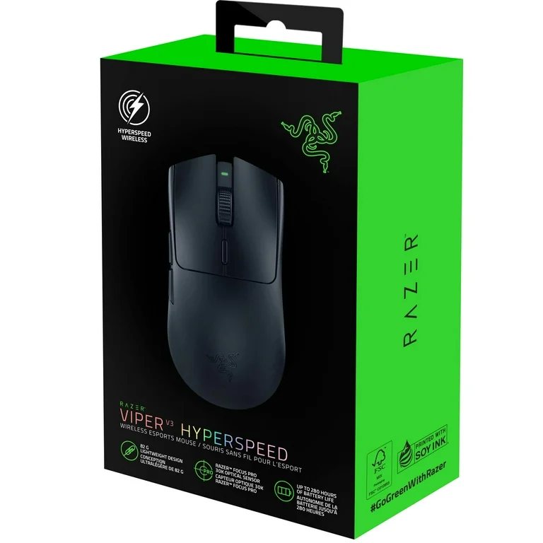 Mousë Gaming Razer Viper V3 HyperSpeed, Wireless, 30000 DPI, i zi - 2