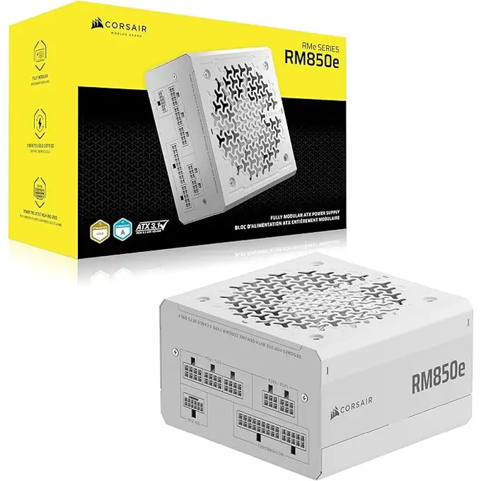 Furnizues Energjie Corsair RM850e / 850W / Cybenetics Platinum / ATX 3.1 / PCIe 5.1 / Fully Modular - Bardhë - 5