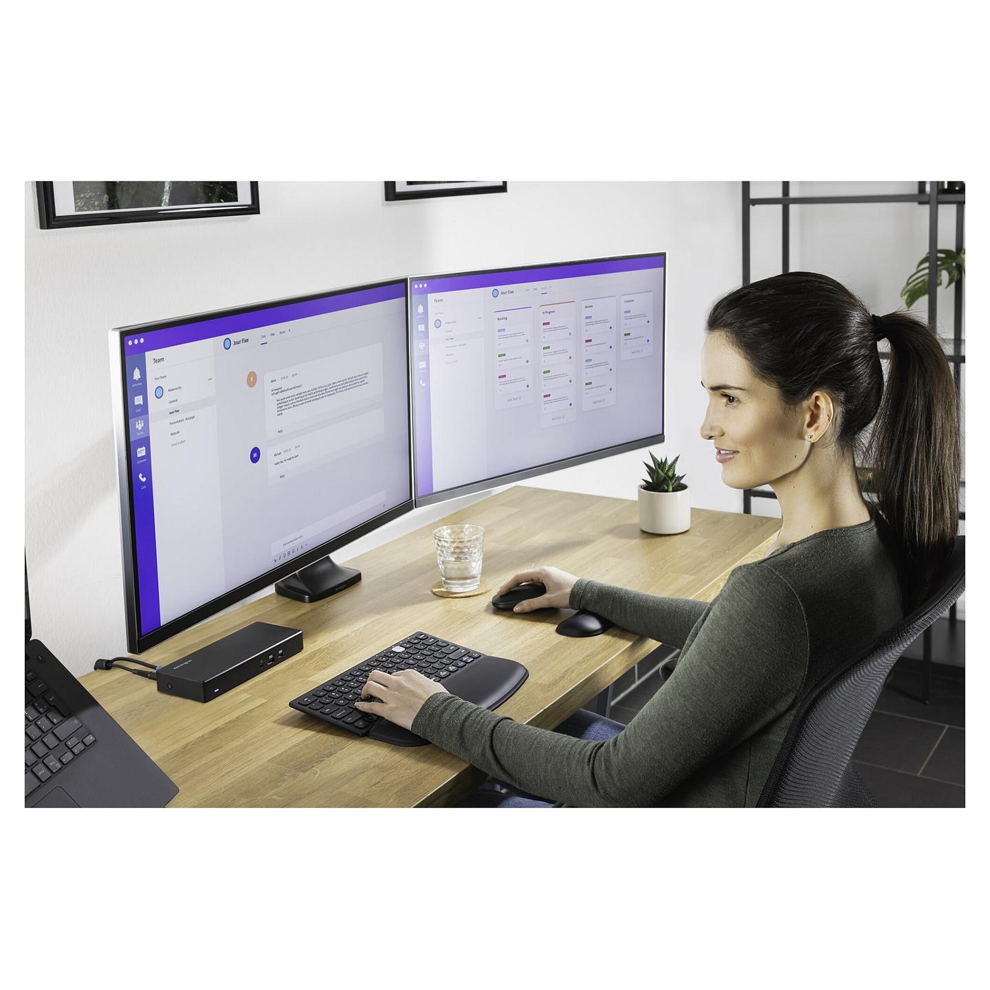 Mbështetëse për Kyçin Kensington ErgoSoft / Për Maus / Gel / Ergonomike / 73 × 153 × 18 mm / Bazë Kundër Rrëshqitjes - Zezë - 28