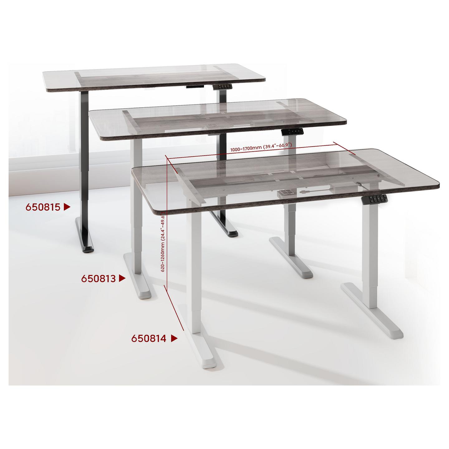 Kornizë për Tavolinë EQUIP 650813, Elektrike, 2 Motorë, 2 Këmbë, 125kg, 62–126cm, 1x USB-C 18W - Gri - 9