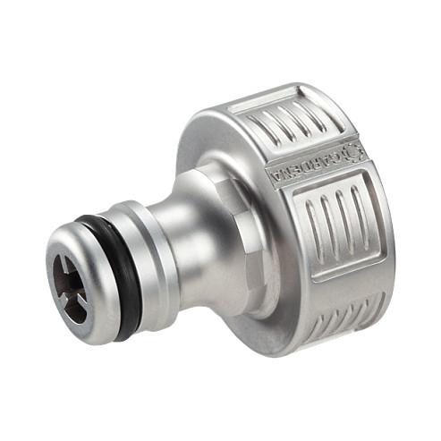 Lidhës për Rubinet Kopshti GARDENA Premium, 26,5mm, G 3/4", Metal, Anti-Splash - Argjend - 2