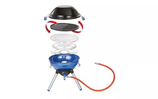 Grill me Gaz CAMPINGAZ Party Grill 400 Caravan Connect, 2kW, 36cm, 1 Djegës, Grill dhe Plancha, Ndezje Piezo - Zezë/Blu/Argjend