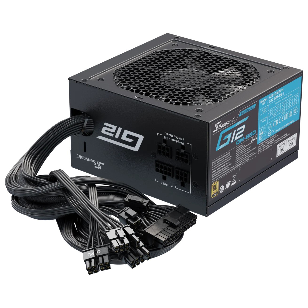 Furnizues Energjie Seasonic G12 GM-850 / 850W / ATX / 80 PLUS Gold / Semi-Modular - Zezë - 2
