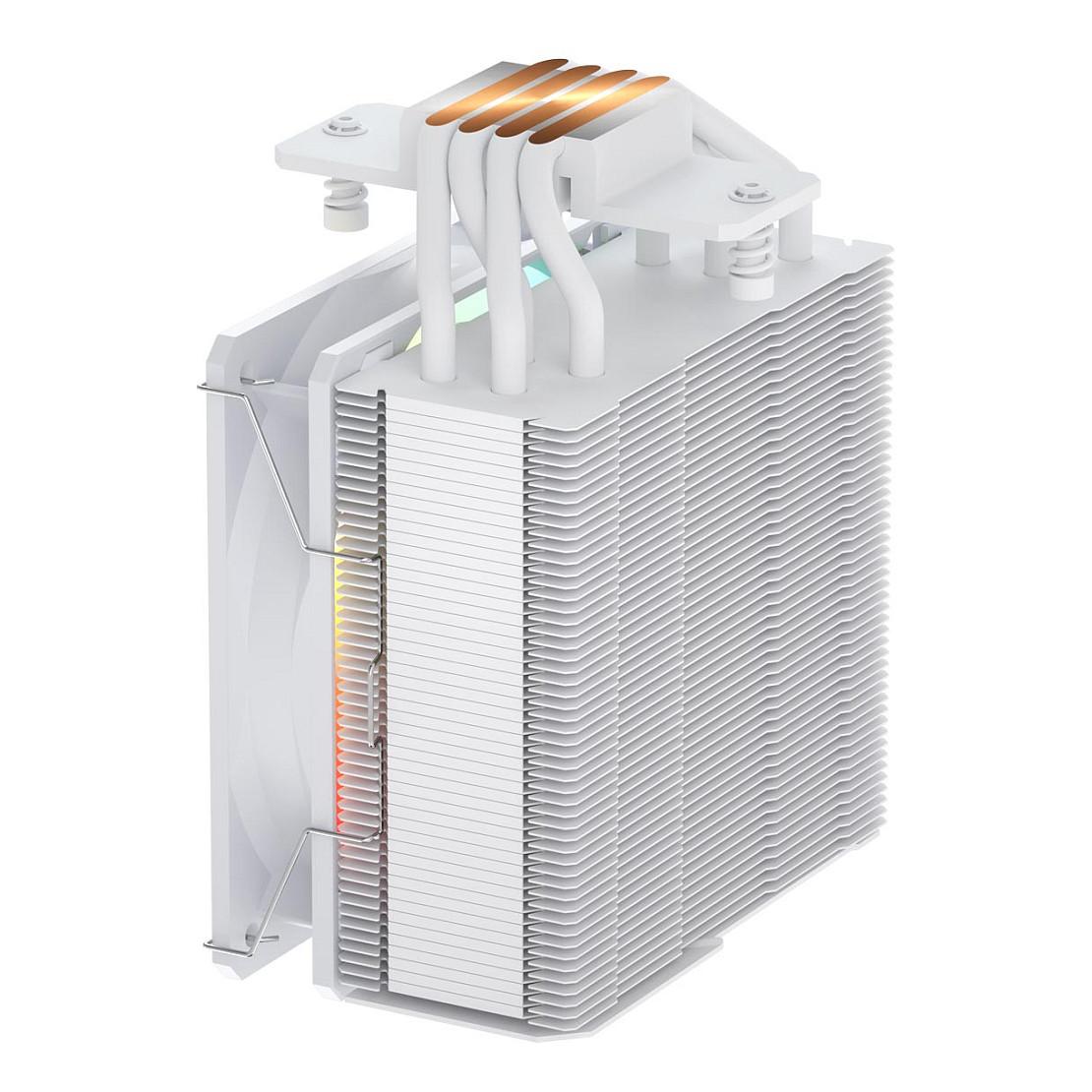 Ftohës për Procesor FSP NP5-WA / 200W / 120mm / 800-1600 RPM / 4 Heat Pipes / HDB / ARGB - Bardhë - 5