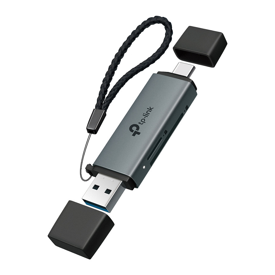 TP-Link UA430D USB 3.0 Card Reader / SD + microSD / UHS-I / Type-C + Type-A / 5Gbps / 2TB