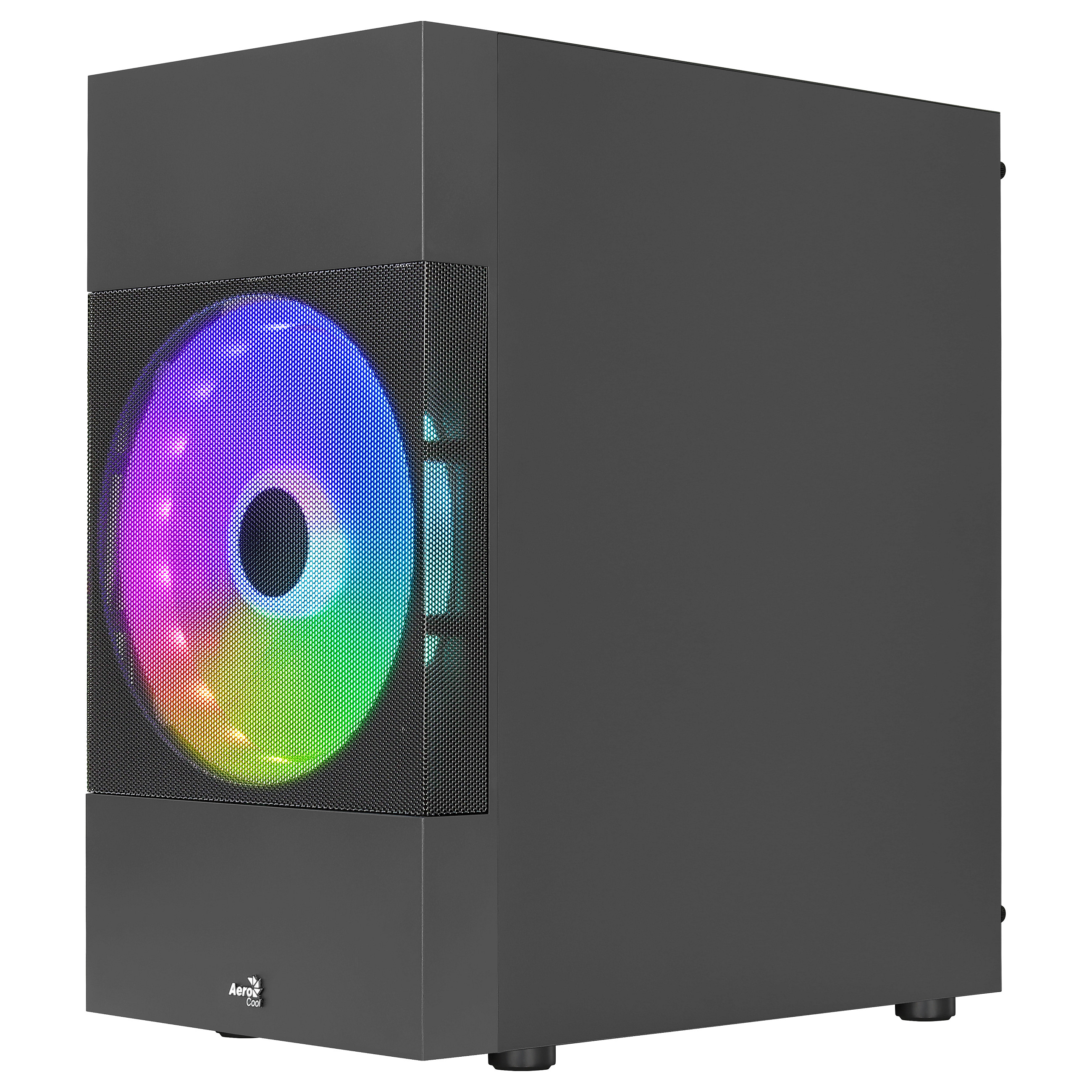 Kasë PC Aerocool Atomic Lite / Mini Tower / Micro-ATX + Mini-ITX / 1x 180mm + 1x 120mm Fan / Tempered Glass - Zezë - 3