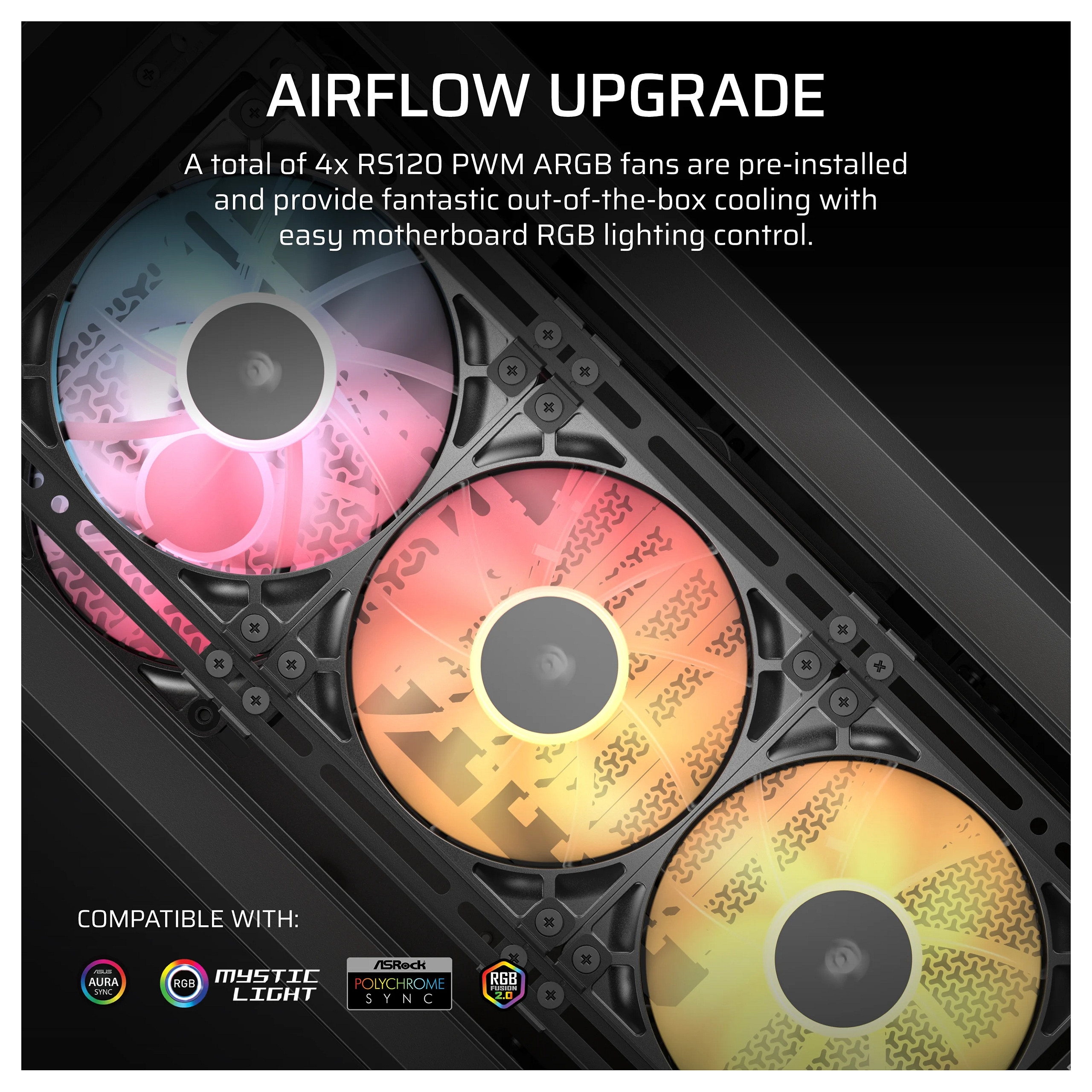 Kasë PC Corsair FRAME 4000D LCD RS ARGB / Midi Tower / E-ATX + ATX / 3x 120mm + 1x 120mm RS120 ARGB Fan / 14.5" LCD / Tempered Glass - Zezë - 5