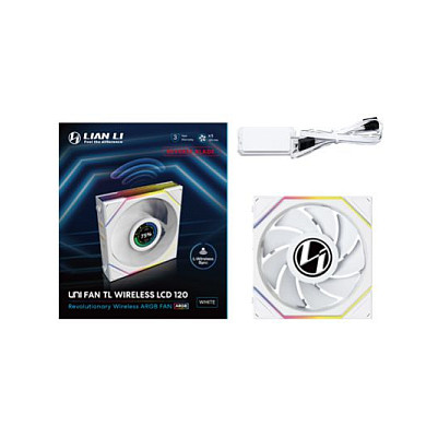 Ftohës për Kasë Lian Li UNI TL Reverse Blade Wireless / 120mm / 350-1900 RPM / ARGB / PWM / LCD – Bardhë - 5