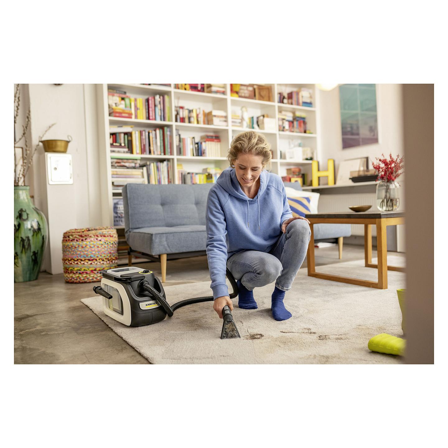 Pastrues për qilima dhe tekstil Kärcher SE 3-18 Compact / 18V / 3.1L / 2.9L / Cordless - Zezë/Bardhë - 7