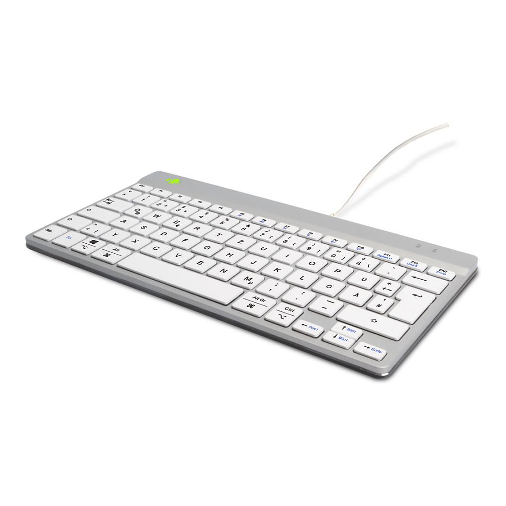 Tastierë me kabllo R-Go Tools R-Go Compact Break / QWERTZ / Scissor / USB / Mini - Bardhë - 2