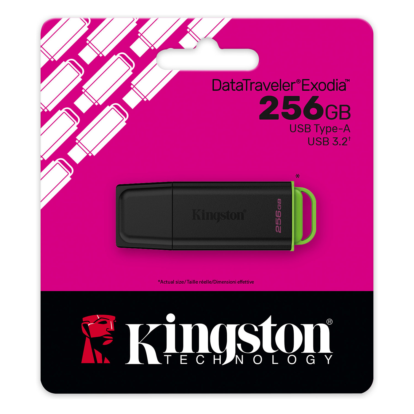 USB Flash Drive Kingston Technology DataTraveler Exodia G2 / 256GB / USB Type-A / USB 3.2 Gen 1 - Zezë/Gjelbër - 5