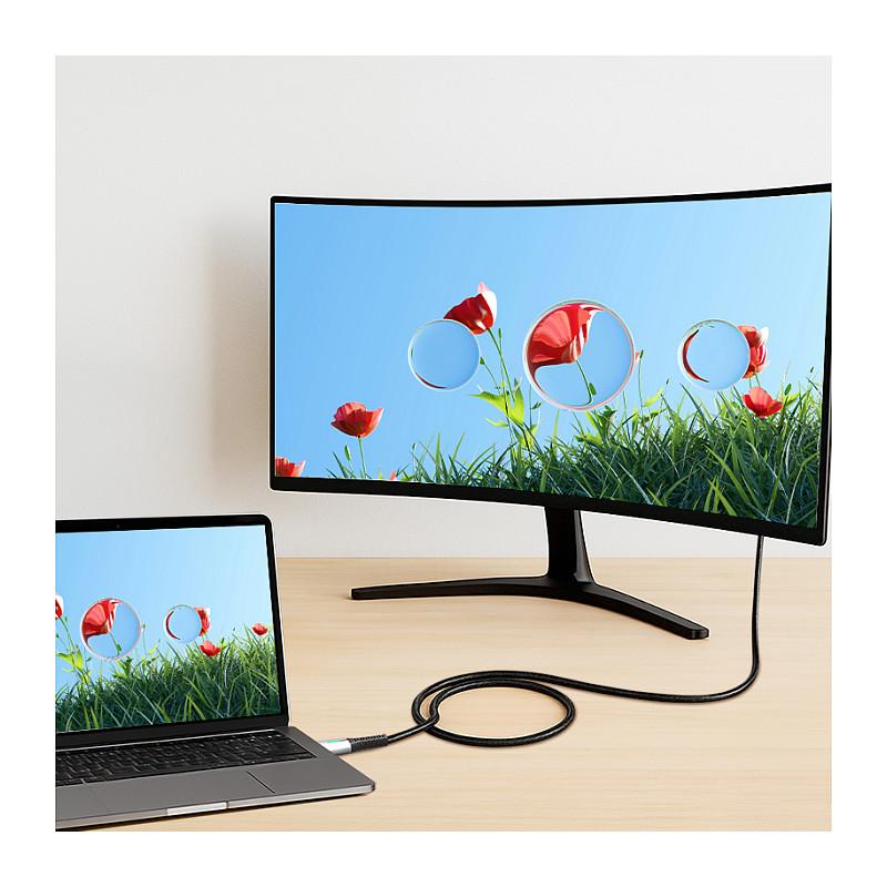 Kabllo USB LogiLink CU0434, USB 3.2 Gen 2x2, USB-C Mashkull në USB-C Mashkull, 2m, LED - Zezë - 3