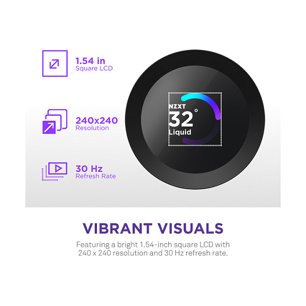 Ftohës për Procesor NZXT Kraken Plus 360 RGB / 360mm / AIO / RGB / LCD - Zezë - 4