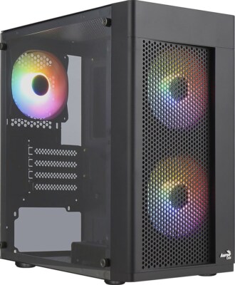 Kasë AeroCool HEXFORM / Mini Tower / Micro-ATX / 3x 120mm FRGB Fan / Tempered Glass - Zezë - 2