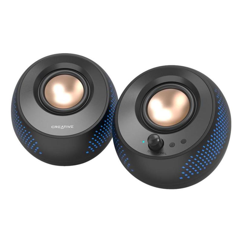Altoparlant Creative Pebble X / 2.0 / 15W RMS / USB-C / Bluetooth / RGB - Zezë - 3