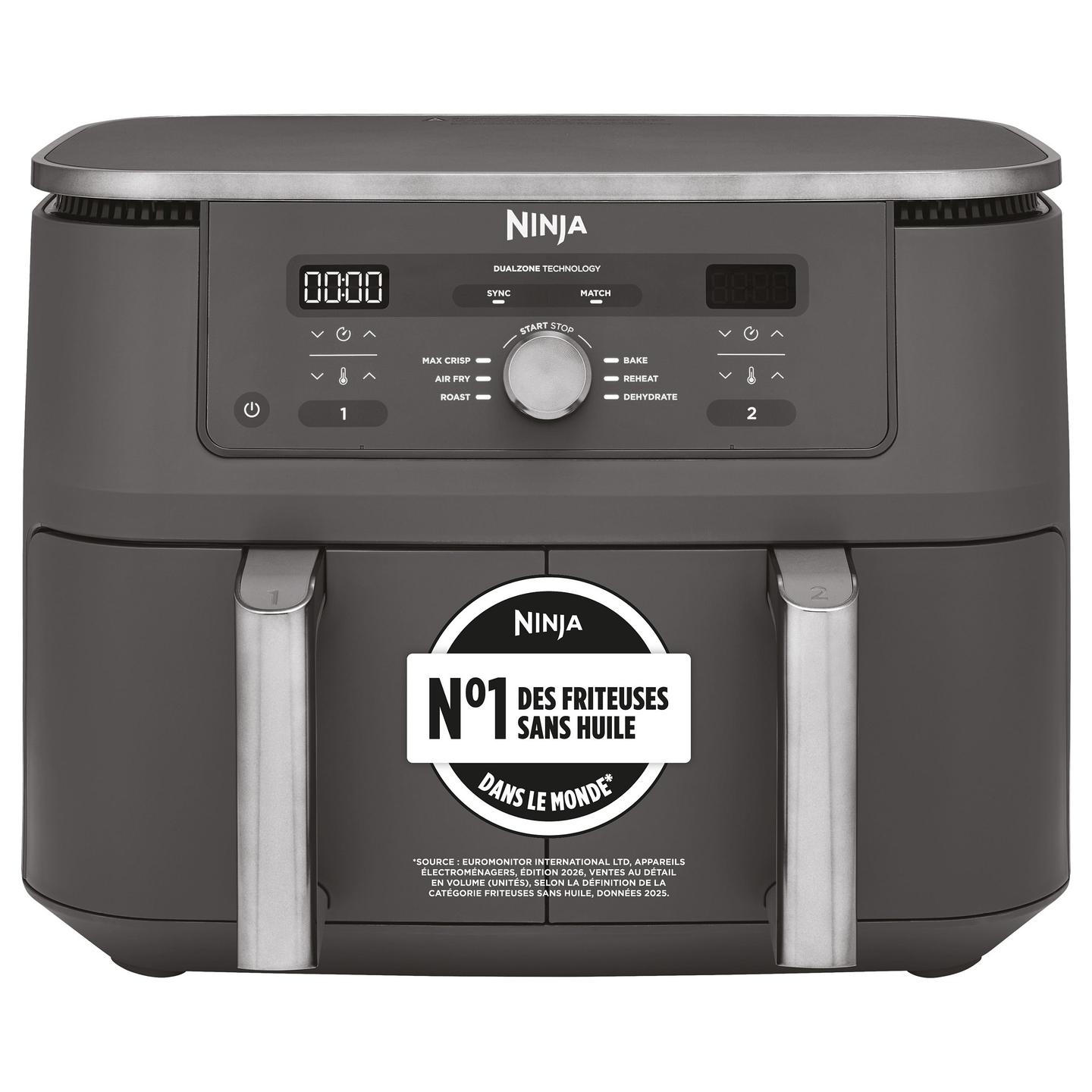 Fryer Ninja MAX Dual Zone / DZ400EU / 9.5L / 2470W / 2 Sirtarë / 6 Programe / 40–240°C / Sync / Match – Gri - 11